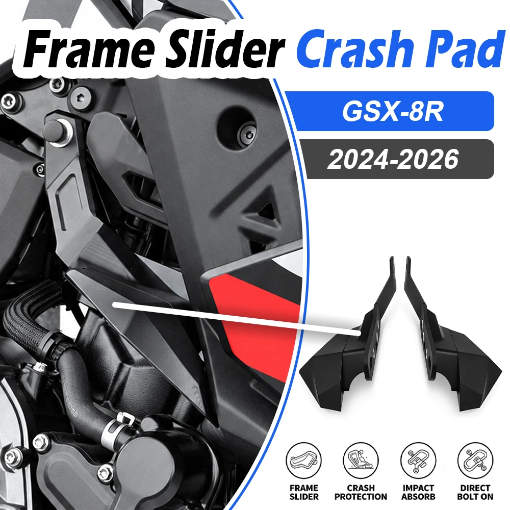 GSX-8R 2025 Motorcycle Body Frame Slider Crash Pad Engine Air Cylinder Protection Side Falling Block For GSX8R GSX 8R 2024-2026