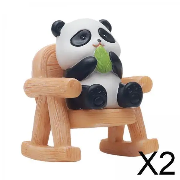 

2x украшение сада, статуя, садовый декор, скульптура, кресло-качалка, миниатюрная маленькая фигурка животного из смолы для офиса, спальни