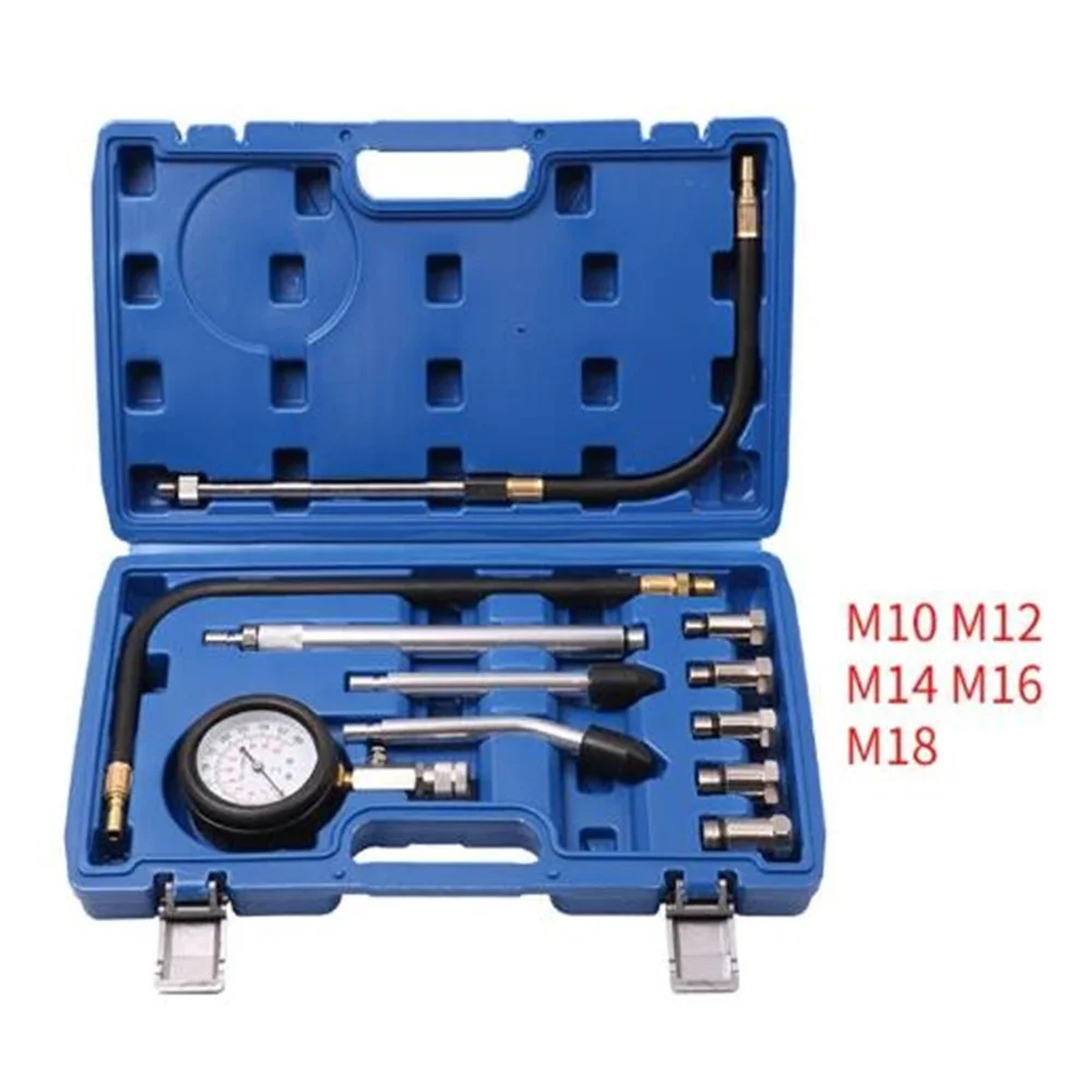 

Professional Petrol Engine Cylinder Compression Tester Kit Cylinder Tester With M10 M12 M14 M16 M18