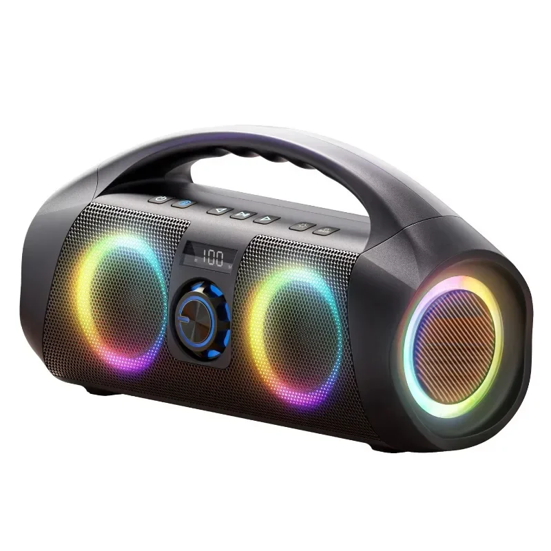 F29 Wireless Portable Speaker 120W Built-in Breathing Light  IPX7 Waterproof Loud Stereo Subwoofer Deep Bass for Outdoor