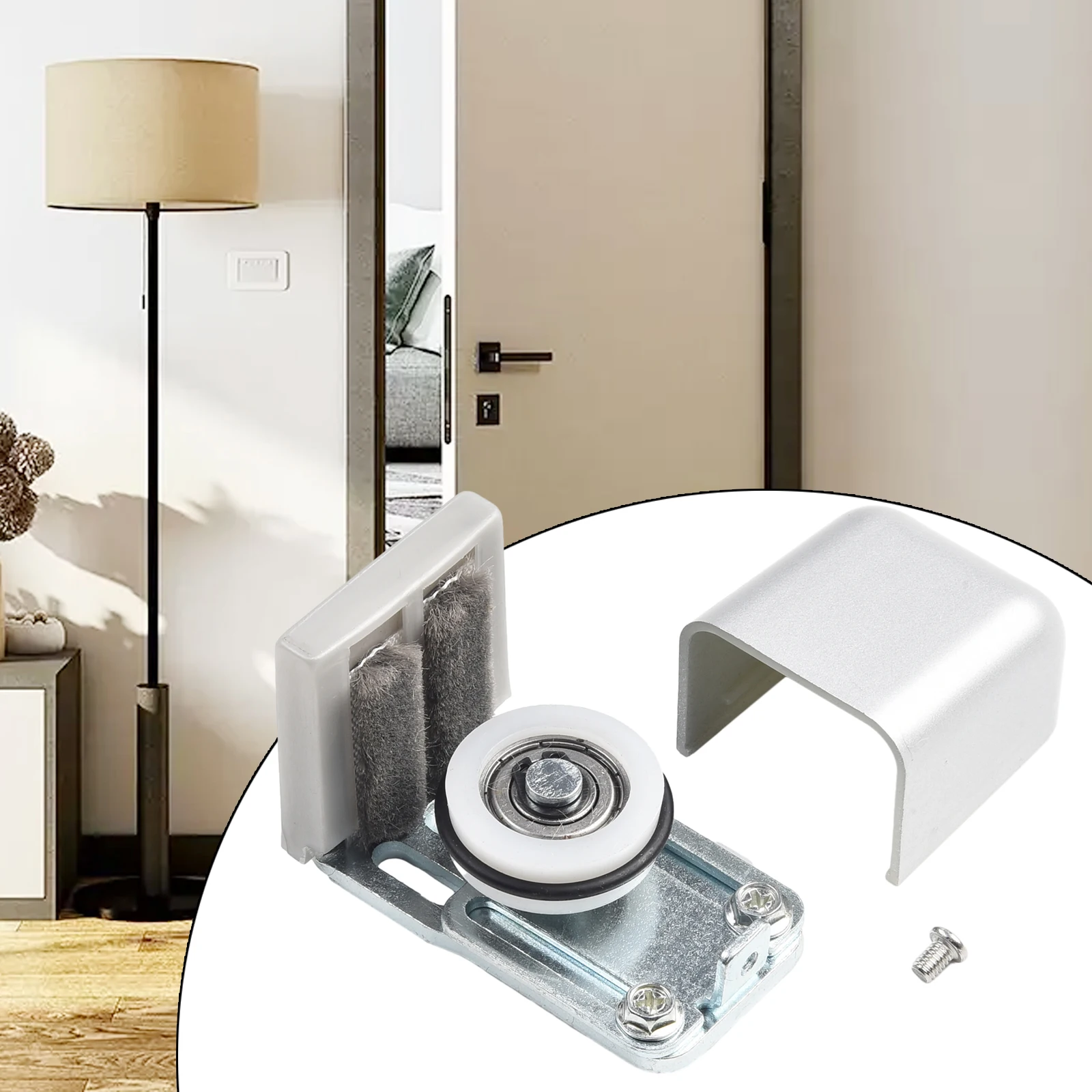 Adjustable Barn Door Floor Guide Roller Wall Mount Bottom Stay-Sliding Hardware Home Improvement Accessories Superior Quality