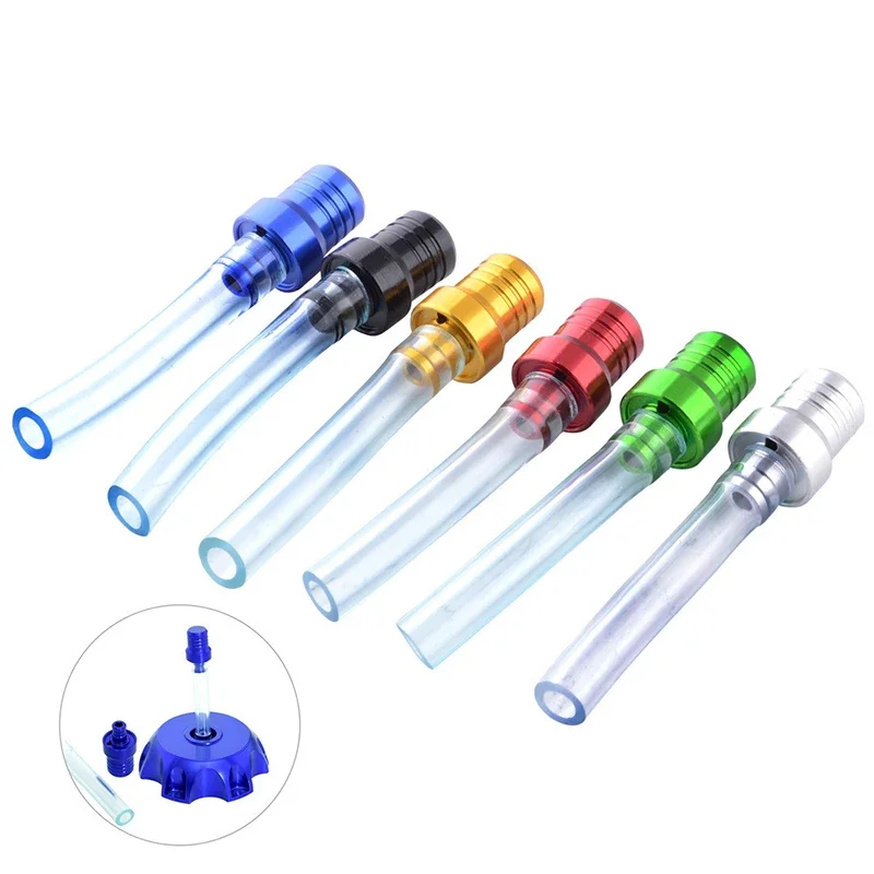 

1PC Motorcycle Gas Fuel Cap 2 Way Valves Vent Breather Hoses Tubes For Motocross ATV Quad Dirt Pit Bike Fuel Tank Breather Pipe