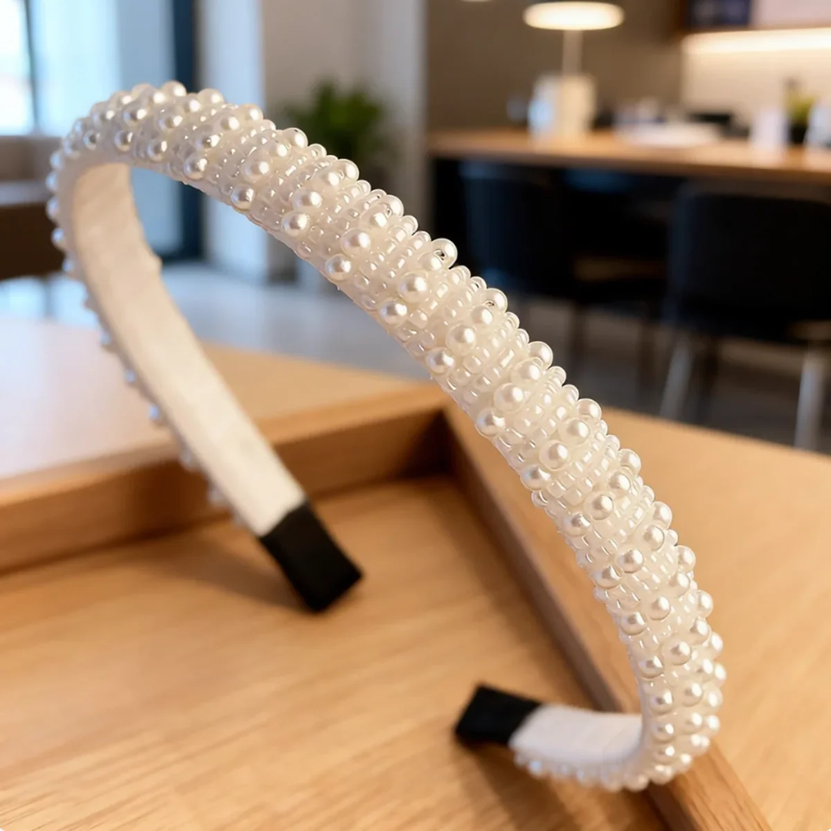 Fashionable Elegant Bridal Faux Pearl Headband French Japanese Wedding Hair Accessories for Women Girls Hair Hoop