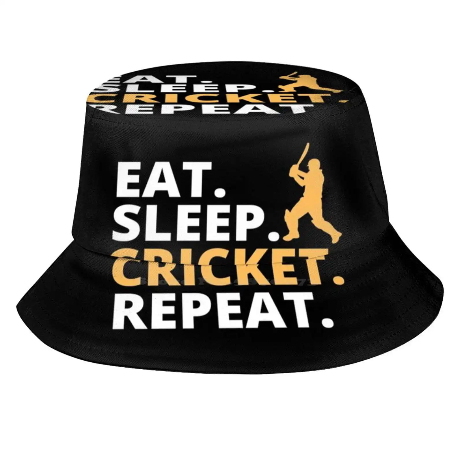 Eat Sleep Cricket Repeat Sun Cap Fisherman Hat Bucket Hats Cricket Player Eat Sleep Cricket Repeat Cricket Team Cricket Coach