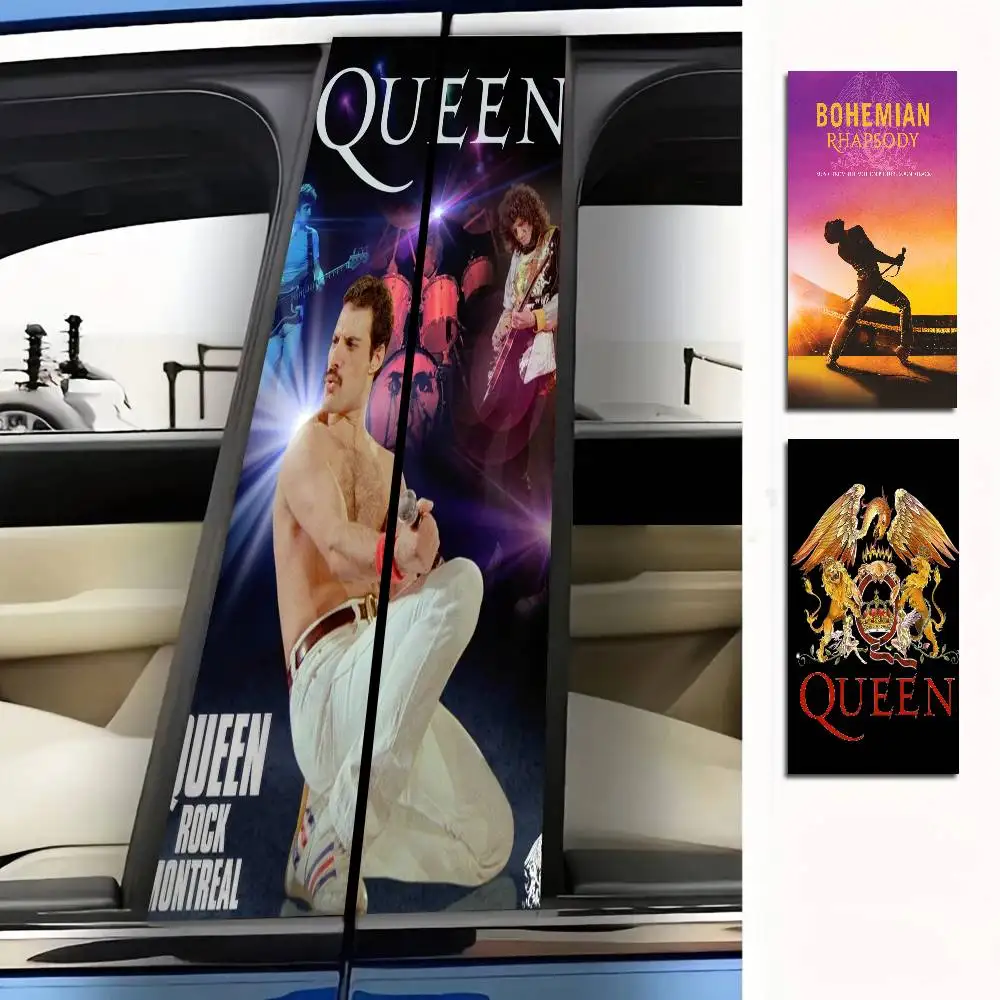 

Fashion Band Queen Freddie Mercury Car Stickers B-pillar Sunscreen Auto Center Column Cover Scratches Stickers Auto Accessories