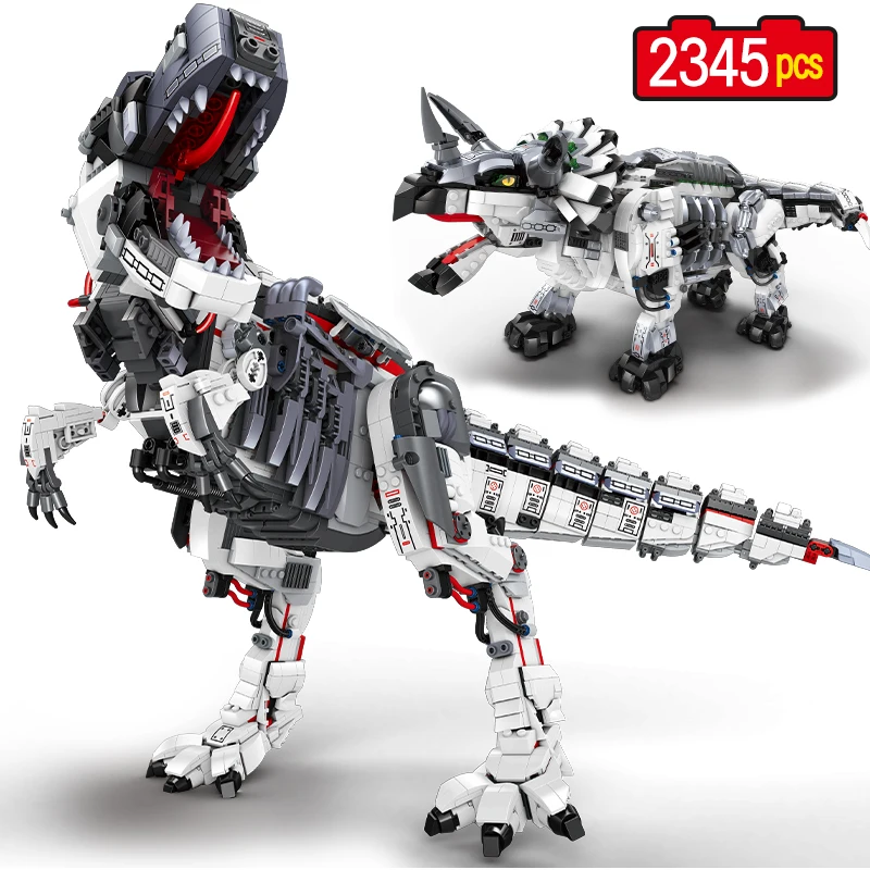 

MOC Mechanical Dinosaur Jurassic World Building Blocks City Battle Tyrannosaurus Dragon Figures Bricks Toys for Children Gifts