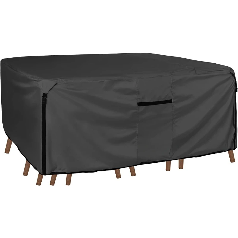 600D Tough Canvas Heavy Duty Rectangular Patio Table and Chair Cover - Waterproof Outdoor General Purpose Furniture Covers 111