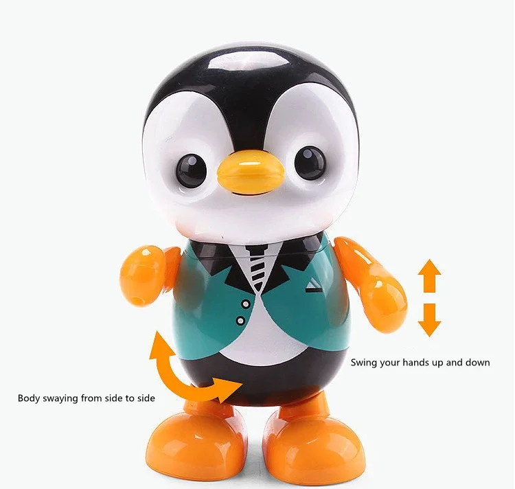 Cute Cartoon Walking Animal Kids Dance Robot Toy Electric Musical Light Shake Doll Early Educational Toys for Children