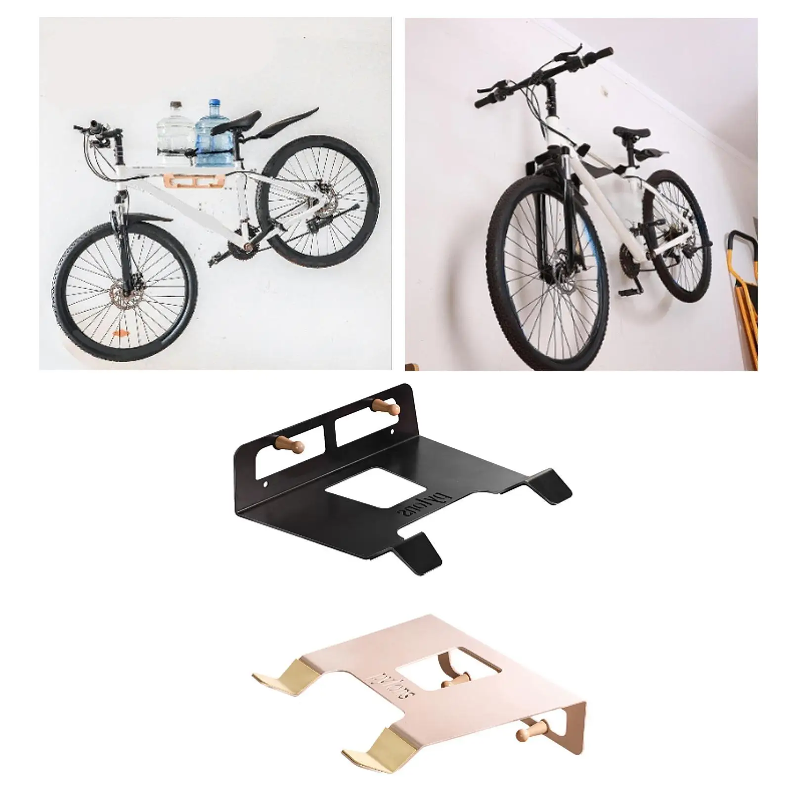 

Bike Wall Mount Wall Mounted Bicycle Rack Metal Cycling Equipment Organizer