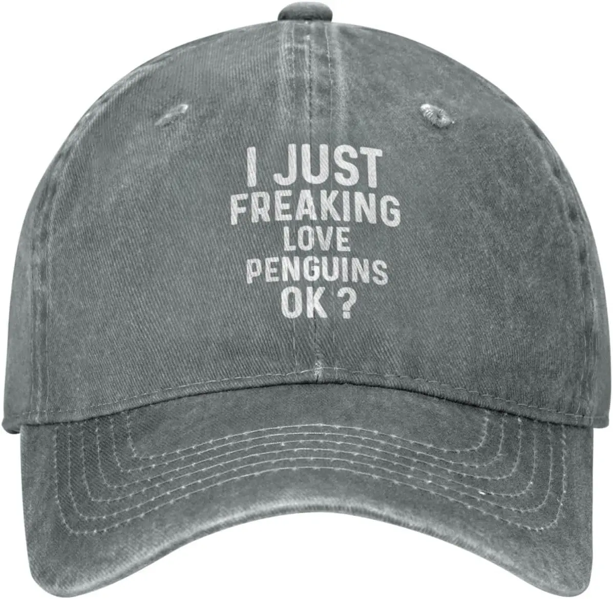 I Just Freaking Love Penguins Ok Hat for Women Baseball Caps Graphic Hats