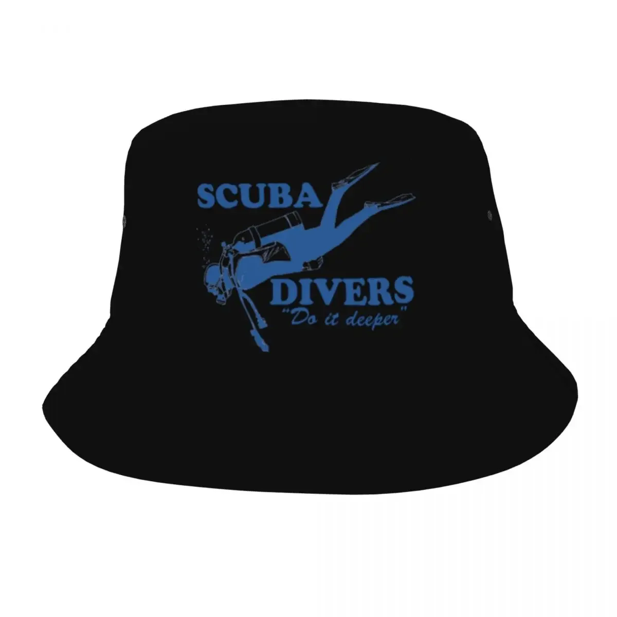 Foldable Scuba  Underwater Bucket Hat For Women Men Printed Dive Diver Summer Travel Beach Dive Diver Fisherman Cap