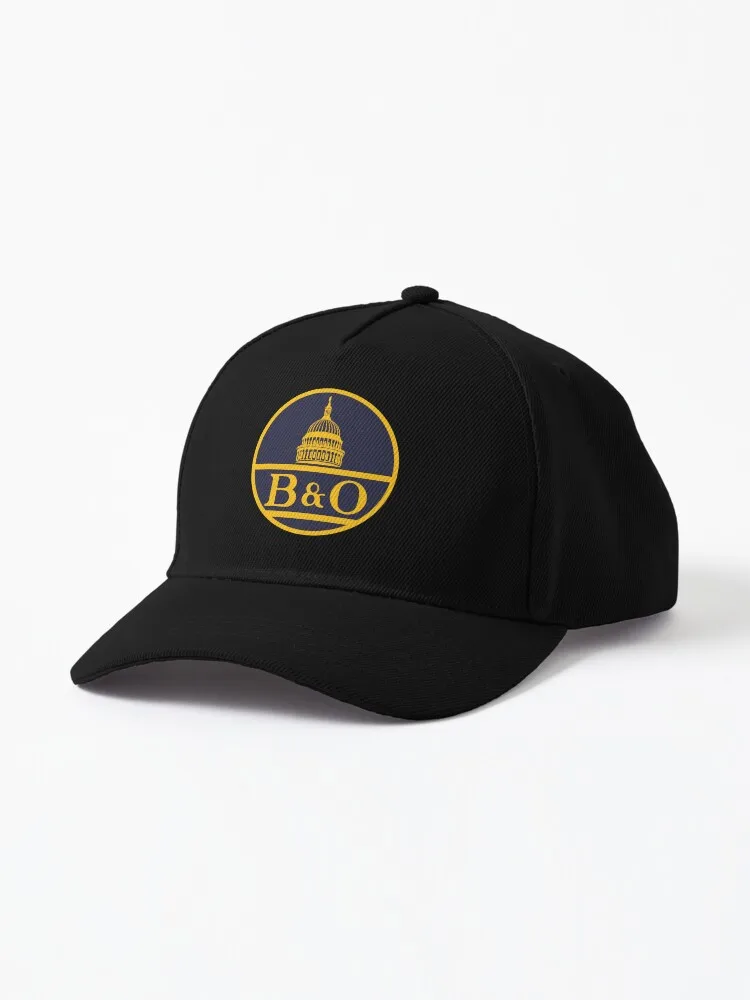 Baltimore And Ohio Railroad In Color On Black Baseball Cap Streetwear Designer Hat Golf Hat Women Men's