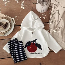Baby Boys Clothes Winter Warm Infant Suit Set Hawthorn Hooded Top Pants Kids Children Clothing Girl Long Sleeve Tracksuit 2Pcs