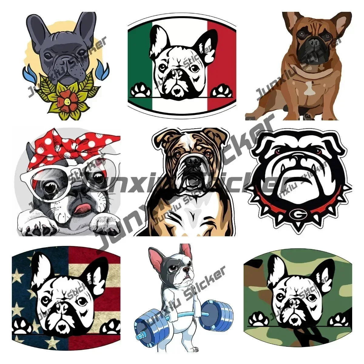 

BULLDOG Dog Sticker French British Bullfighting Dog Vinyl Decal Pet Sticker Accessoire Voiture Phone Bumper Guitar Pickup Decor
