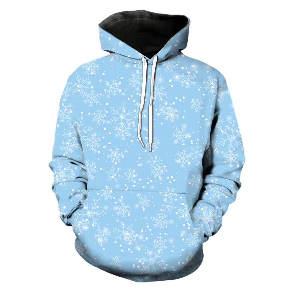 

Winter Snowflakes Men's Hoodies Pullover Teens 3D Printed 2022 Hot Sale Unisex Oversized Fashion Cool Funny With Hood Jackets