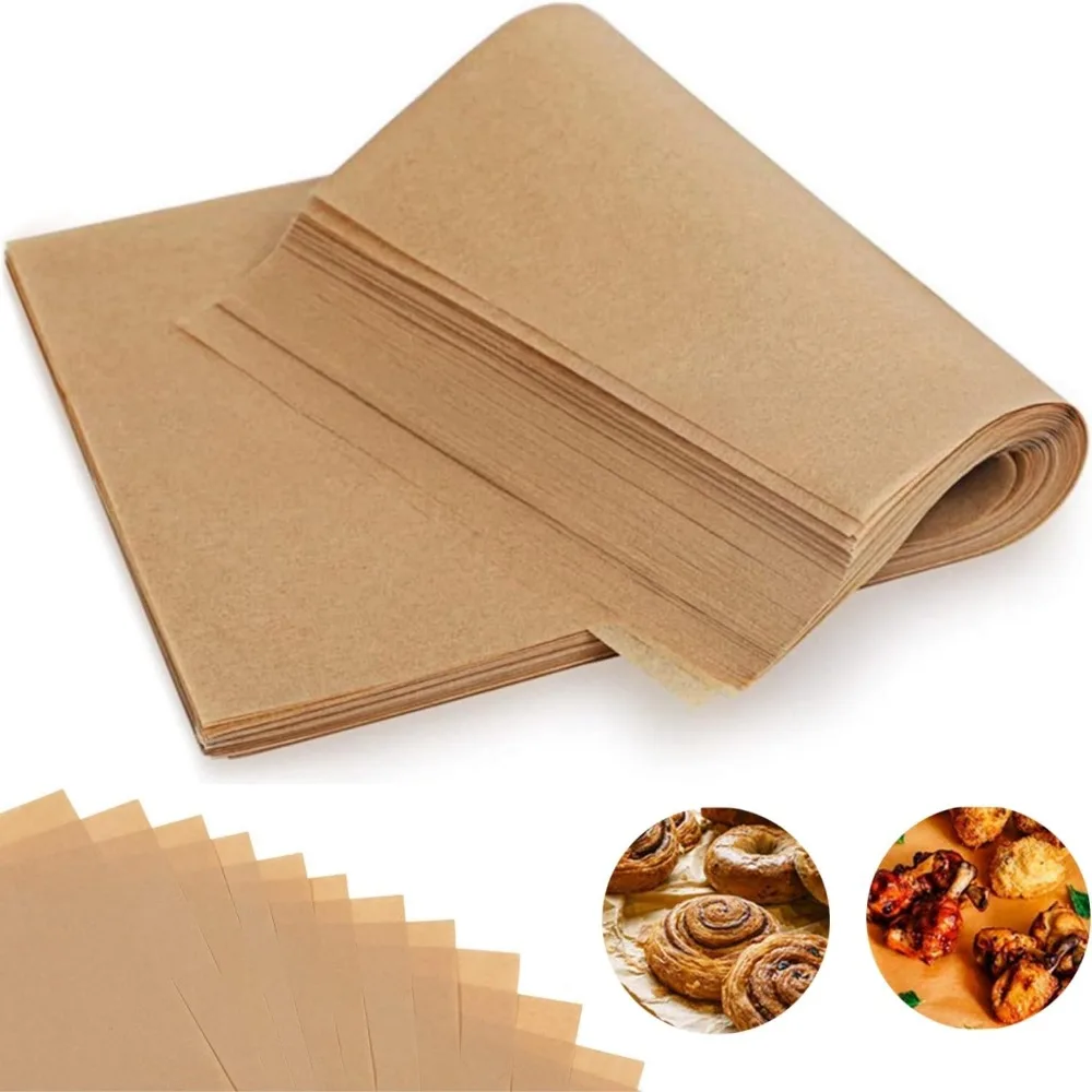 100PCS Greaseproof Paper Sheets, Baking Paper, Parchment Paper,  Recyclable Oven Safe Baking Paper Sheets (20x30cm)