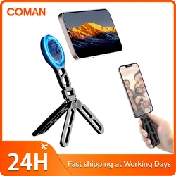 COMAN DP55 Magnetic Phone Holder Magsafe Tripod For iPhone 16 Samsung Xiaomi Huawei Magsafe Aluminium Smartphone Mini Bracket
