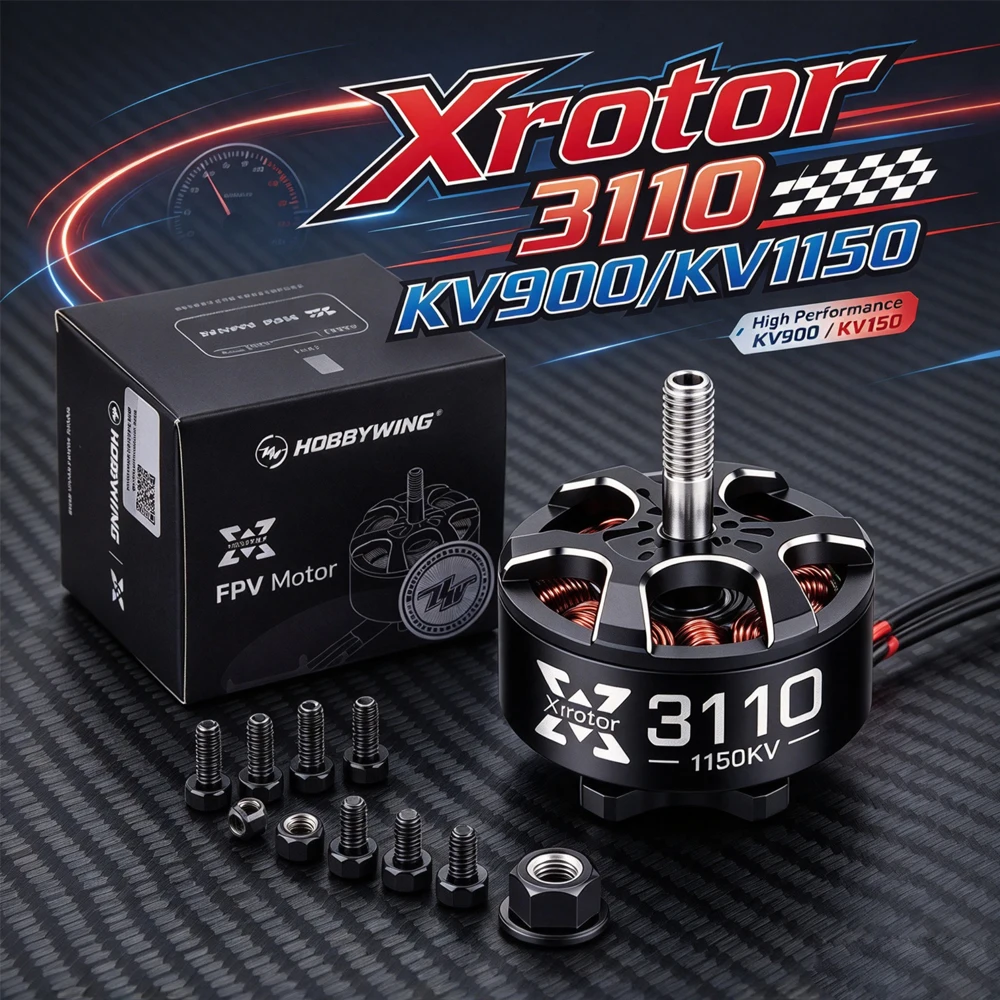 4pcs/lot Hobbywing XRotor X3110 KV900 KV1150 4-6S Brushless FPV Motor 5mm Shaft Diameter For RC FPV Drone/Quadcopter Parts