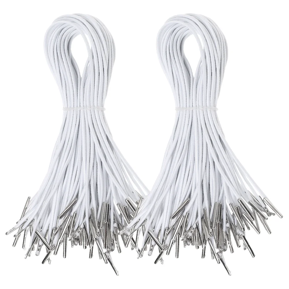 200 قطعة حزام الحبل اليدوية حبل مرن الشائكة المعدنية ينتهي لقناع Diy بها بنفسك الحرفية قبعة حفلات تجليد الكتب مجلد الحبل ملحق #4