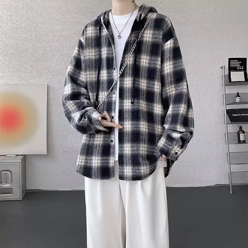 قميص متقلب بغطاء للرأس ياباني محايد بسيط ومتعدد الاستخدامات بتصميم جديد عصري مع ذوق ثقافة البوب الأصلي الساحر