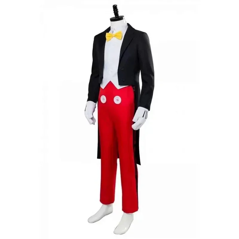 

dd12Mickey Adult Men Tuxedo Dinner Clothes Full Suit Uniform Halloween Cosplay Magician Costume