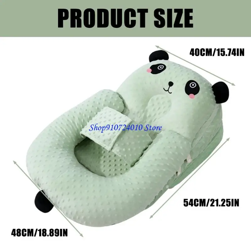 77HD وسادة تغذية الطفل قابلة للتعديل بتصميم مضاد للاختناق مع غطاء قابل للإزالة مصنوع من القطن ثلاثي الأبعاد لتوفير الراحة