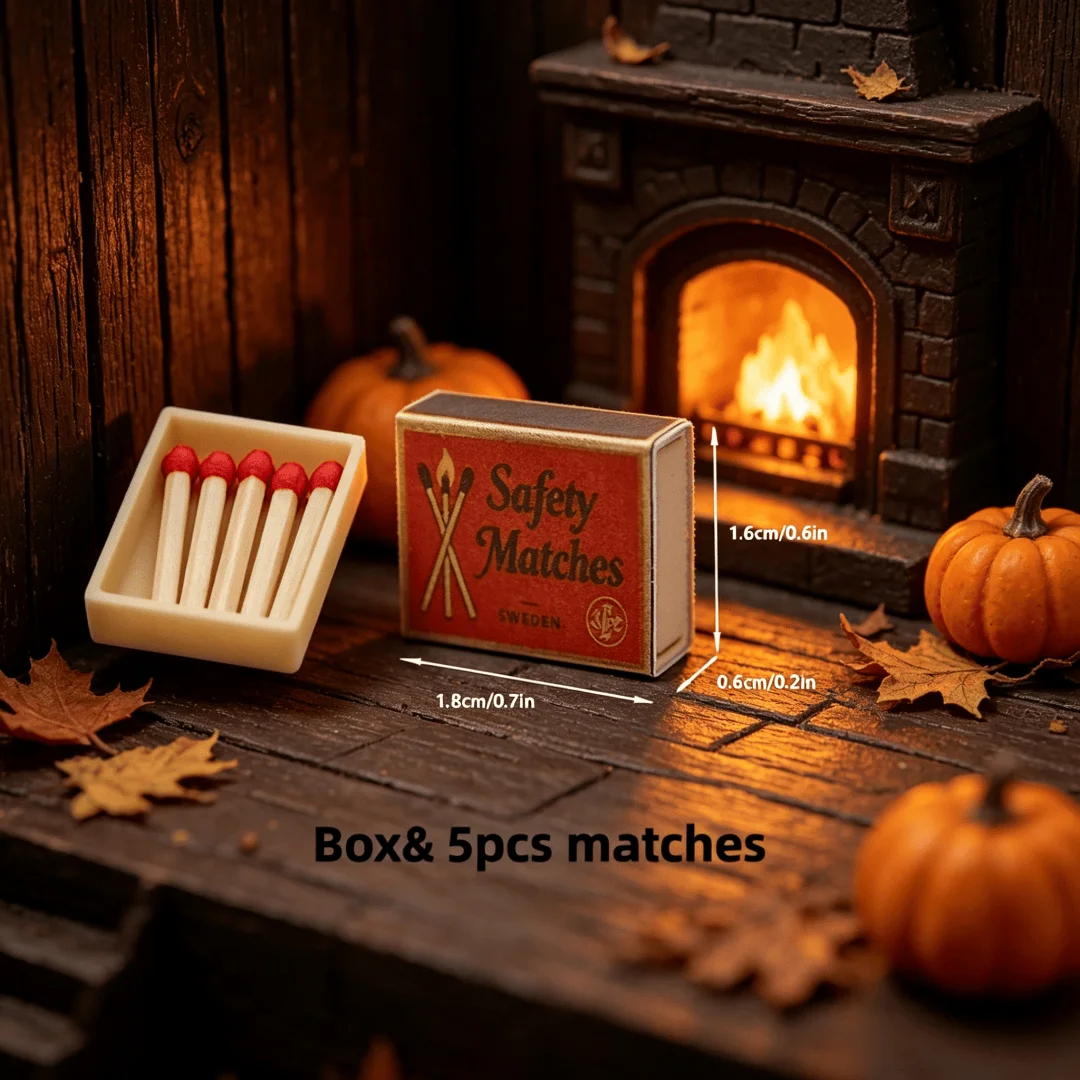 Mini Pocket Matchbox, Miniature Dollhouse DIY Scene Decoration, Simulated Toy Stress-Relief Funny Props
