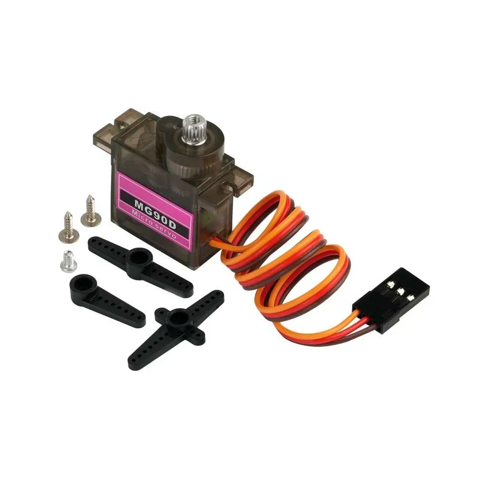 Micro Servo Digital 9g 180/270/360 °   Motor cepillado de alto par, engranaje de Metal 4,8-6,0 V MG90D para juguetes modelo RC, coche DIY, Robot, avión