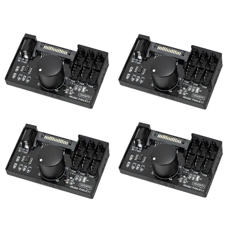 New Arrivals-High-Power 4PCS Computer Fan Speed Controller Hub For NAS Server PWM Regulation