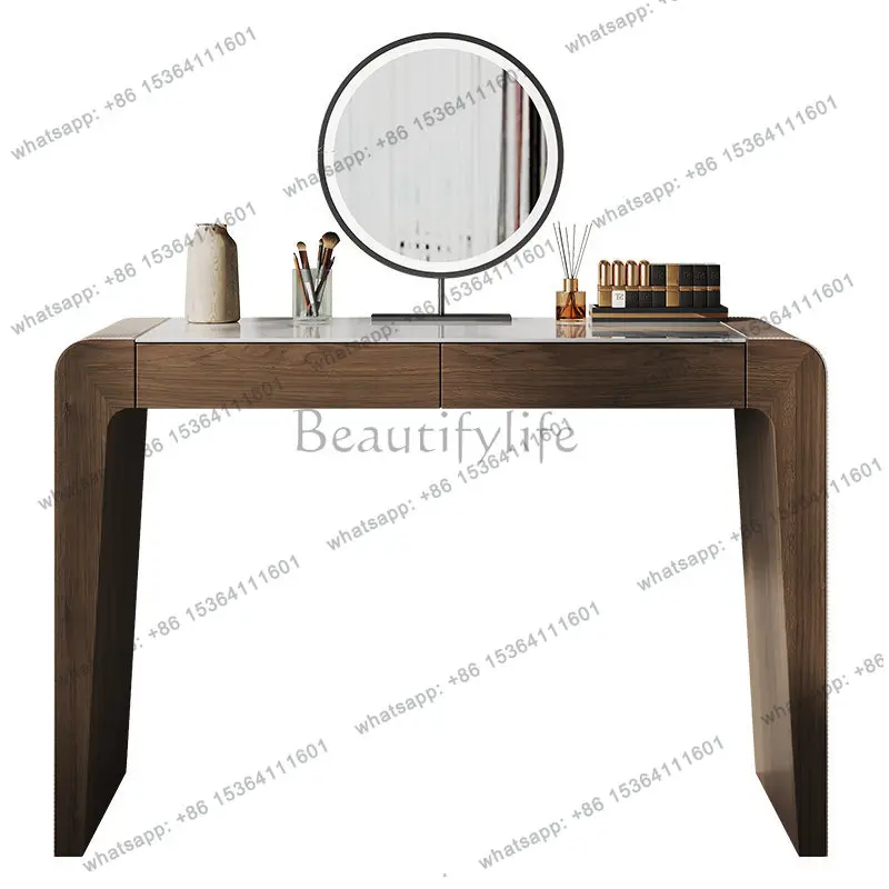 

Designer premium Italian minimalist makeup table master bedroom light luxury retro bedroom dresser slate