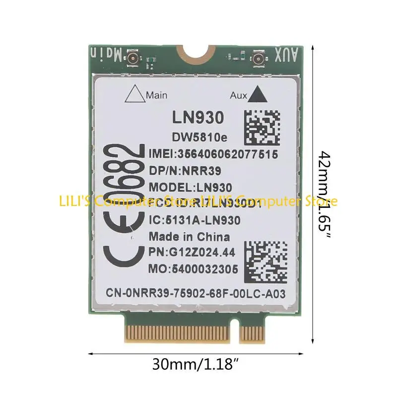 Telit LN930 DW5810E 4G LTE 모바일 무선 4G/LTE/DC-HSPA+ WWAN 카드 모듈 용 A52B