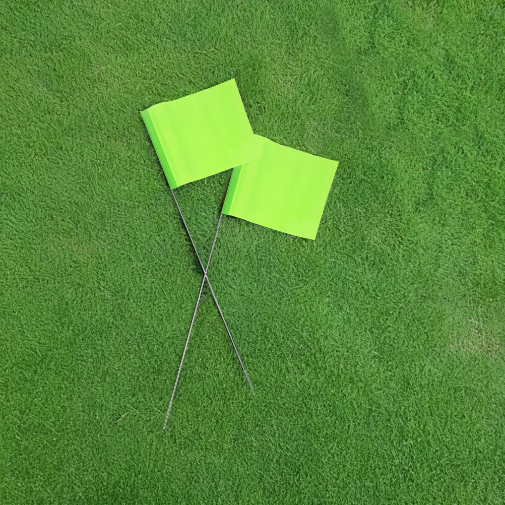 

70Pcs Outdoor Marking Flags High Visibility Steel Wire Garden Stake Flags Lawn Irrigation Property Boundary Construction Field