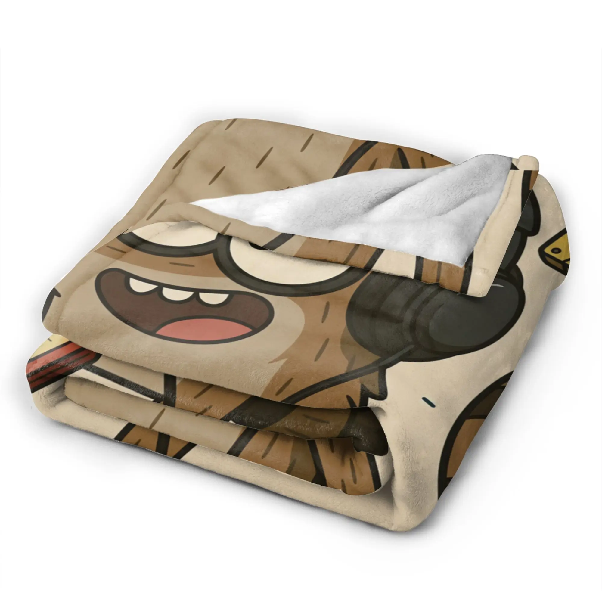 Mordecai And Rigby Regular Show Cartoon Character Blanket Flannel Throw Blanket For Couch Chair Sofa Bed Warm Bedspread