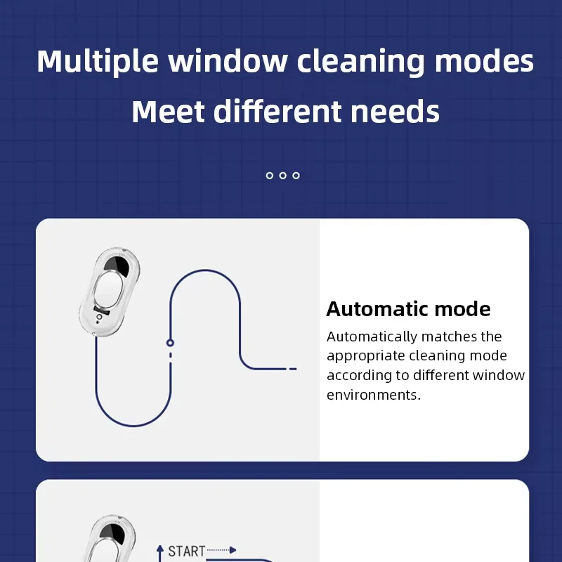 آلة تنظيف النوافذ الكهربائية الذكية مع جهاز تحكم عن بعد منظف الزجاج الأوتوماتيكي للمنزل جدار زجاجي عالي الارتفاع #3