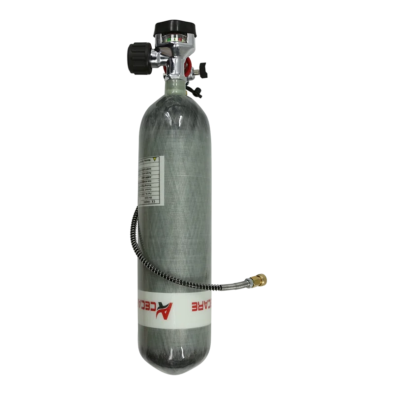 ACECARE 3L CE 4500psi 300Bar Carbon Fiber Cylinder Filling Station with Pressure Gauge Valve M18*1.5