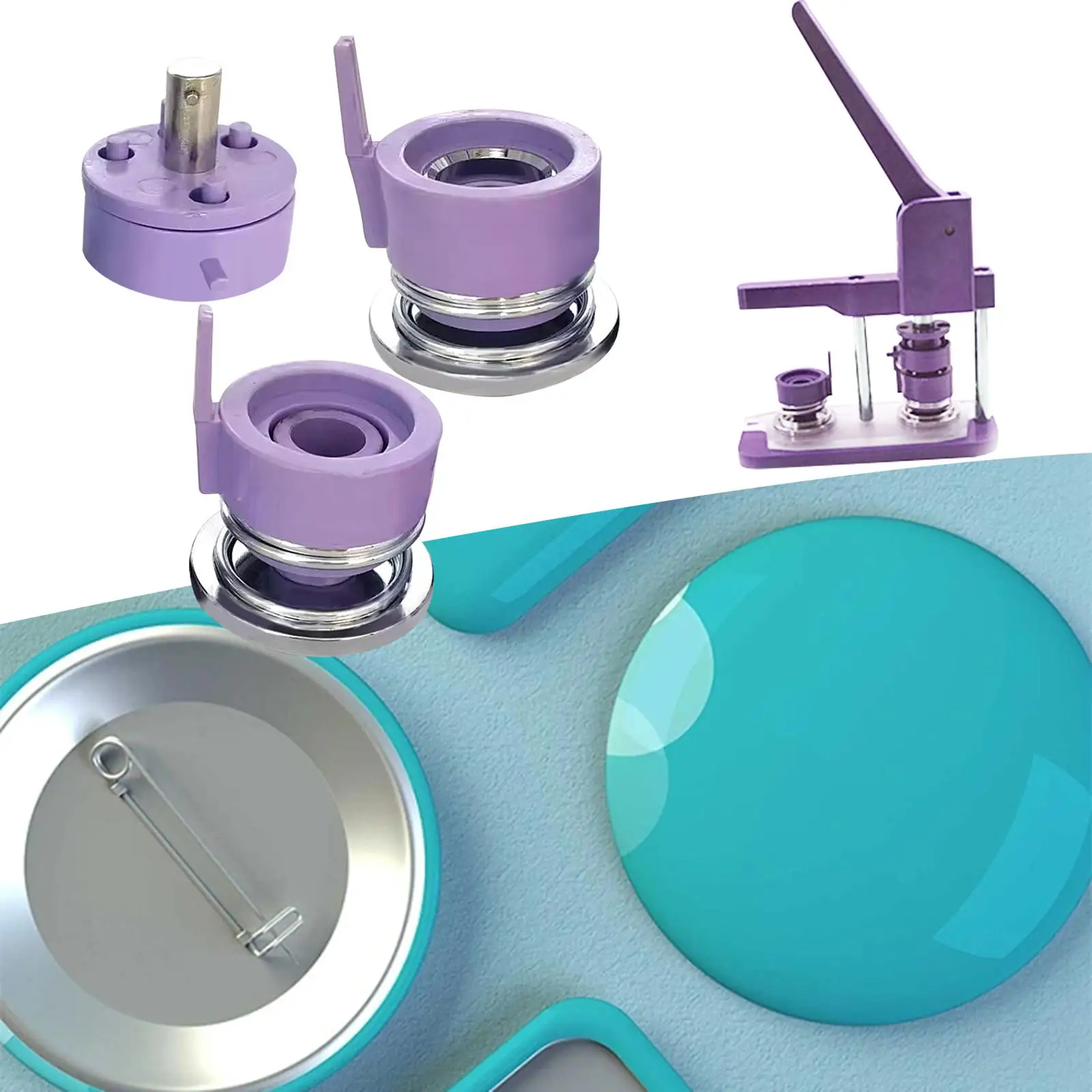 Round Pin Maker para Badge Making, Button Makers, DIY, 1 Set