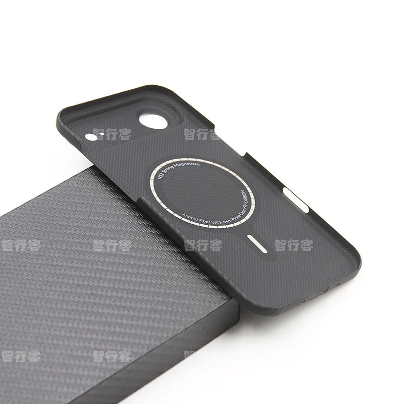 Etui ZXKE z prawdziwego włókna do Apple iPhone 17 Pro Max, pokrowiec iPhone Air z wbudowaną metalową płytką, magnetyczny uchwyt samochodowy, obudowa z włókna aramidowego. — zdjęcie produktu 4