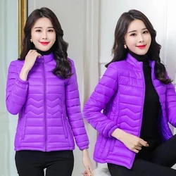 Women Winter Basic Jacket Light Soft Candy Color Spring Coat Female Short Cotton-Down Outerwear 5XL feminina Parks Jacket