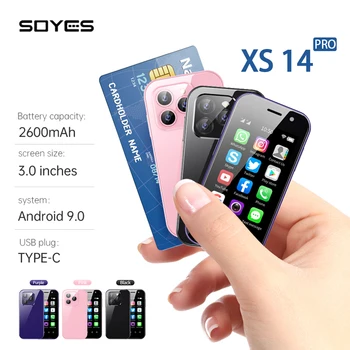 SOYES XS14 プロミニスマートフォン Android 9.0 4G LTE クアッドコア 3GB + 64GB 2600mAh 顔認識 3.0 インチ小型携帯電話発売中
