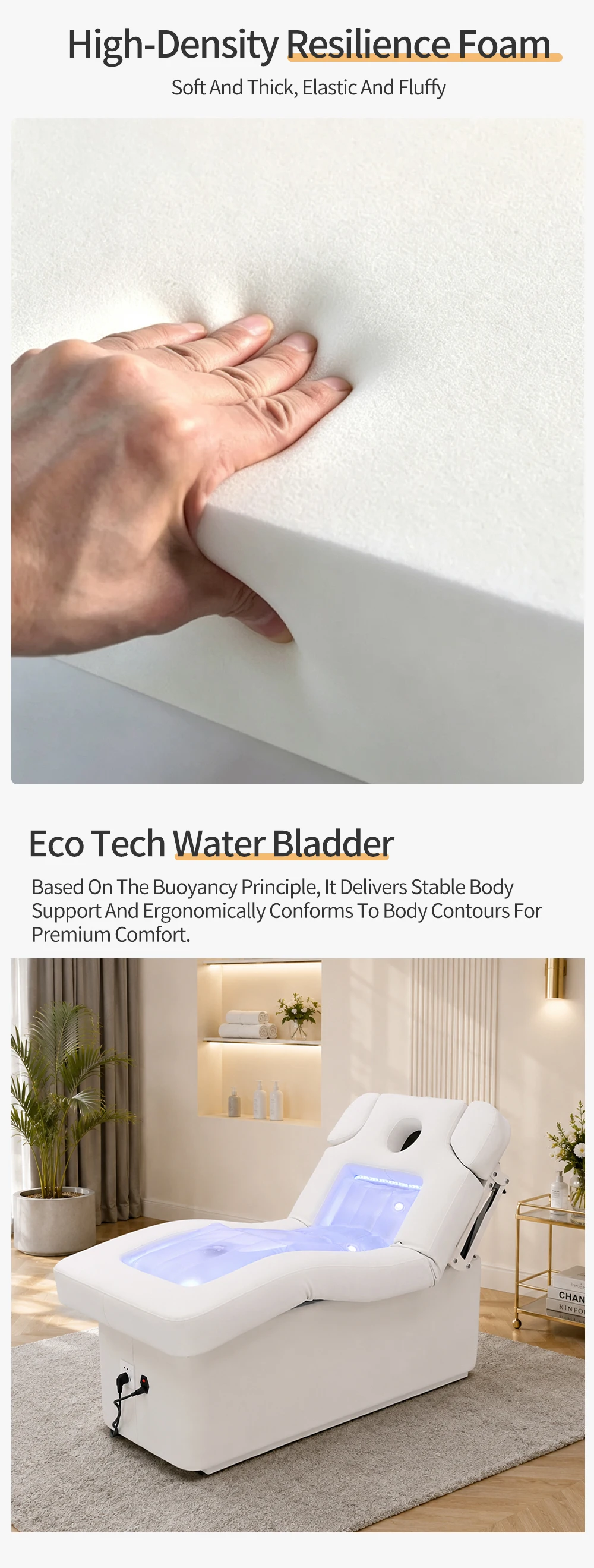 2026 Hydrotherapie-Elektrobett Wassermassagebetten Beheizt LED-Lichttherapie Spa-Salon-Ausstattung Professionell Kommerziell Großhandel – Detail 6