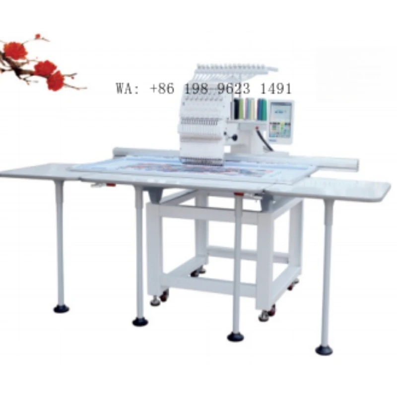 Single Head 15 Needles Embroidery  Large Working Area High Speed Automatic Cap Flat Garment Sewing Equipment