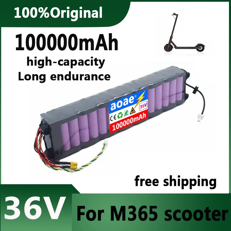 

Original 36V 100Ah battery For Xiaomi M365 M356 Pro Special battery pack 36V Li-ion battery 100000mAh