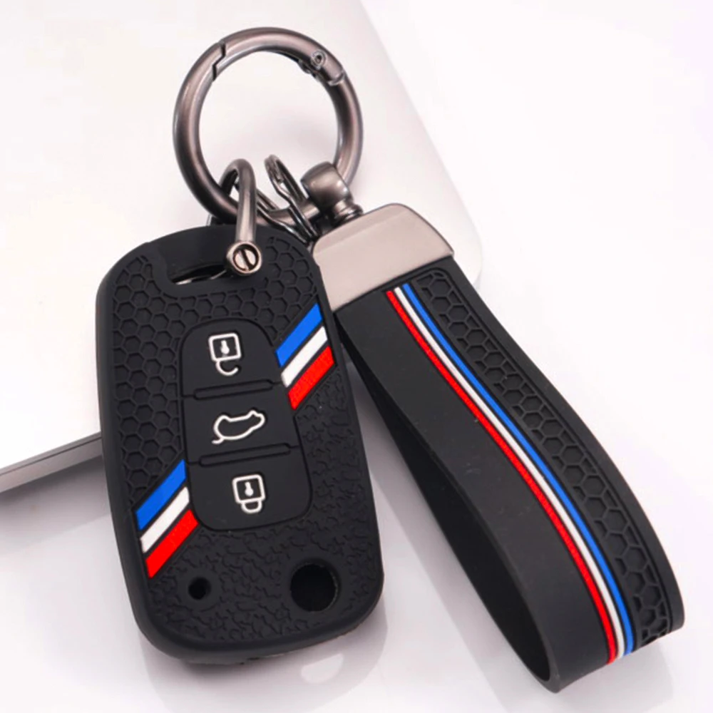 Protective Key Cover With Chain For Kia K2 Rio K3 K5 Sportage Sorento Soul Cerato Optima Seltos Stonic Carnival Pegas Flexible