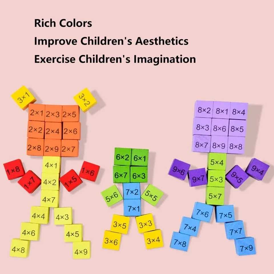 Montessori brinquedos matemáticos para crianças, Brinquedos educativos para bebês, 99 tabela de multiplicação, Matemática Aritmética Aids, Crianças