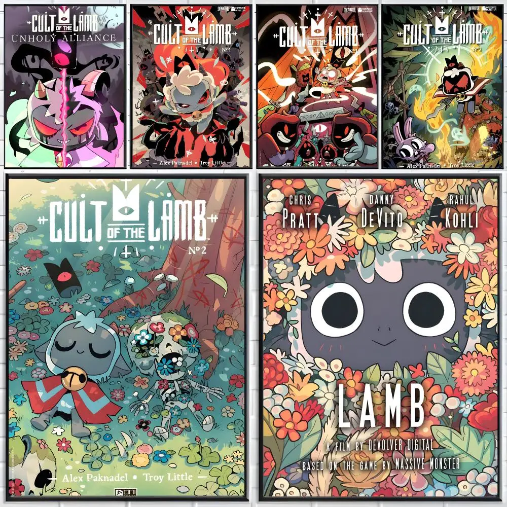 indie game cult C-Cult of the Lamb Poster Distinct Home Decor Concepts Chic Indoor Art Pieces