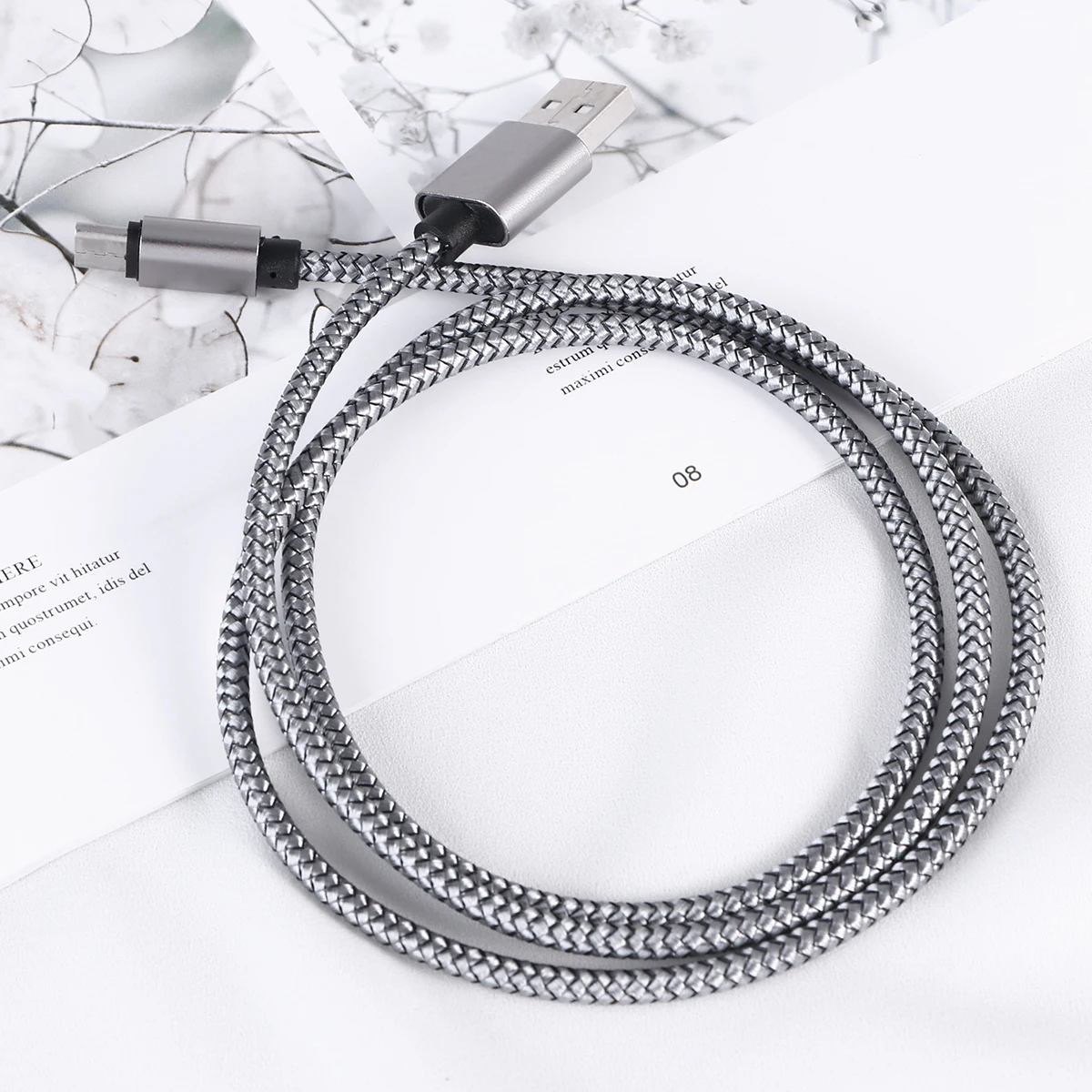 

Fast Charging Data Cable USB C Type Nylon Braided Durable Cable for Phone Sync Compatible with Xiaomi Galaxy Pixel