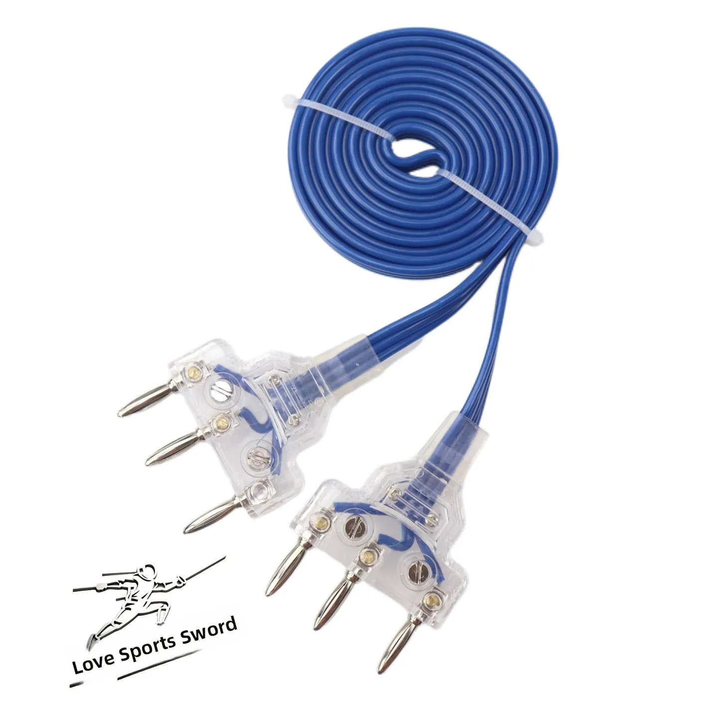 Transparent Fencing Sword Hand Line with Mask Head Wire Guide Wire Epee Sword Hand Line for Fencing Sport Fitness Equipment