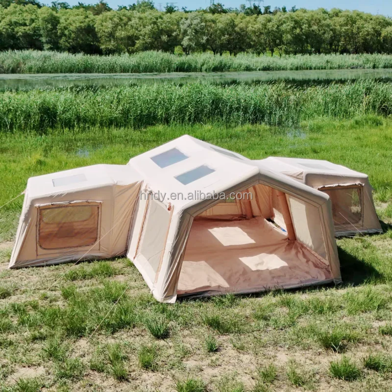 Air Glamping Waterproof Tents Outdoor Camping Inflatable Tent for 6-10 Persons