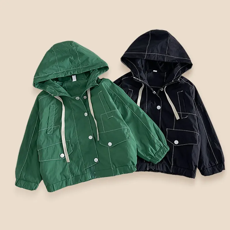 Meninos jaquetas 2025 primavera outono casacos para crianças cor sólida crianças blusão da criança outerwear roupas do bebê