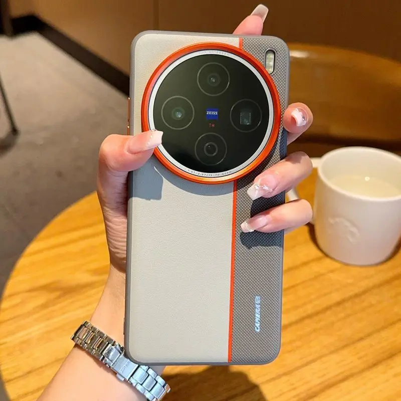 

New Simple Design Phone Case Compatible For Vivo X200 Pro iQOO Z10 Three-Piece Orange x100pro